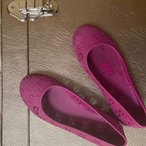 Gucci Kids Rubber Bright Bougainville Size 29